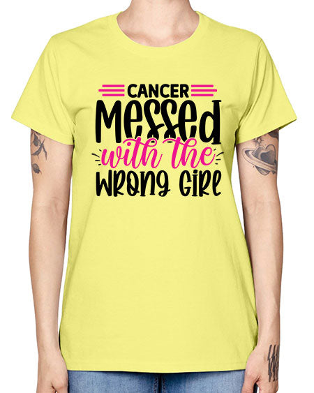 Cancer Messed with the Wrong Girl 29# - breast cancer -  Missy T-Shirt