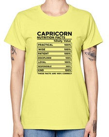Capricorn Nutrition Facts 185# - capricorn -  Missy T-Shirt