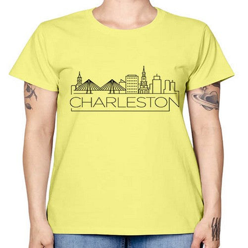 Charleston Minimal Skyline 556# - cities -  Missy T-Shirt
