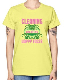 Cleaning spaces creating happy faces Style 93# - cleaner -  Missy T-Shirt