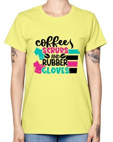 Coffee Scrubs And Rubber Gloves Style Style 664# - nurse -  Missy T-Shirt