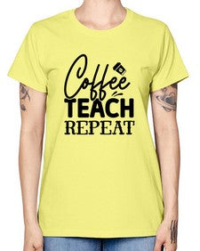 Coffee Teach Repeat 672# - teacher -  Missy T-Shirt