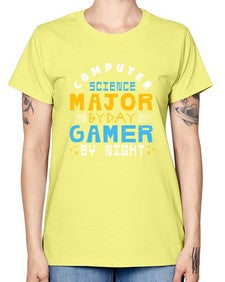 Computer science major by day gamer by night 6# - computer -  Missy T-Shirt