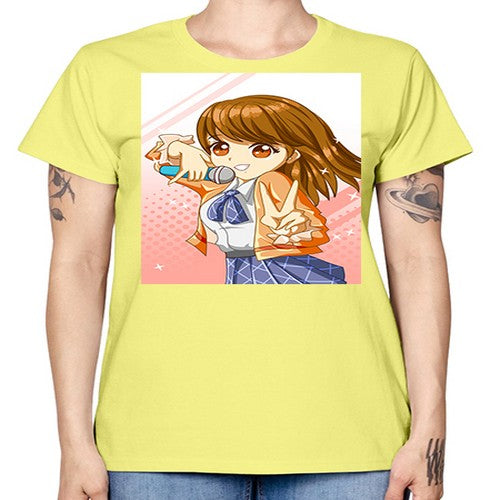 Cute teenage student girl singing song 47# - anime -  Missy T-Shirt