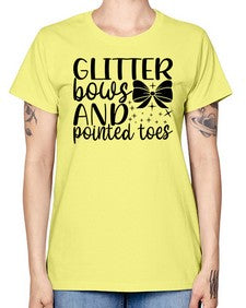 Glitter bows and pointed toes 130# - ballet -  Missy T-Shirt