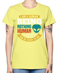 I am a human being nothing is alien to me 7# - ufo -  Missy T-Shirt