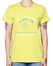 I am a programmer to save time I am never wrong 42# - computer -  Missy T-Shirt