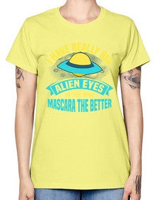 I have really big alien eyes 16# - ufo -  Missy T-Shirt
