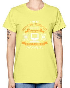 Im a computer scientist please stand back 34# - computer -  Missy T-Shirt