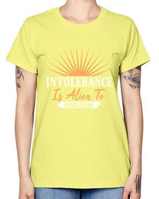 Intolerance is alien 29# - ufo -  Missy T-Shirt