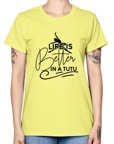 Life is better in a tutu 152# - ballet -  Missy T-Shirt