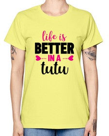 Life is better in a tutu 153# - ballet -  Missy T-Shirt