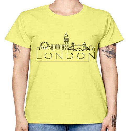 London Minimal Skyline 1155# - cities -  Missy T-Shirt