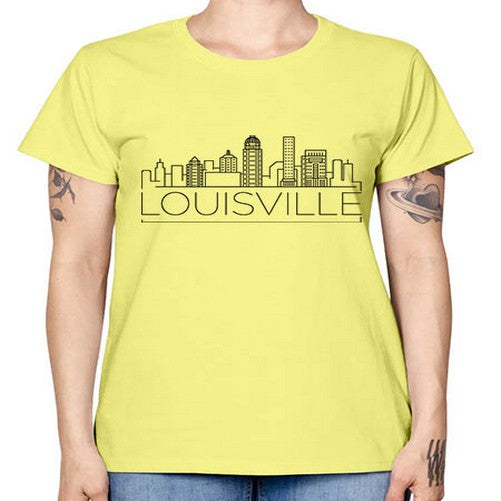 Louisvilla Minimal Skyline 1174# - cities -  Missy T-Shirt