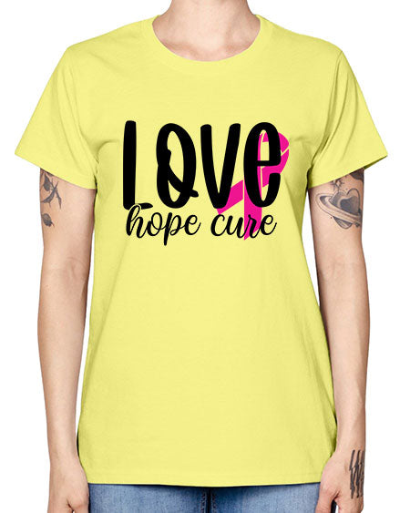 Love Hope Cure 13# - breast cancer -  Missy T-Shirt