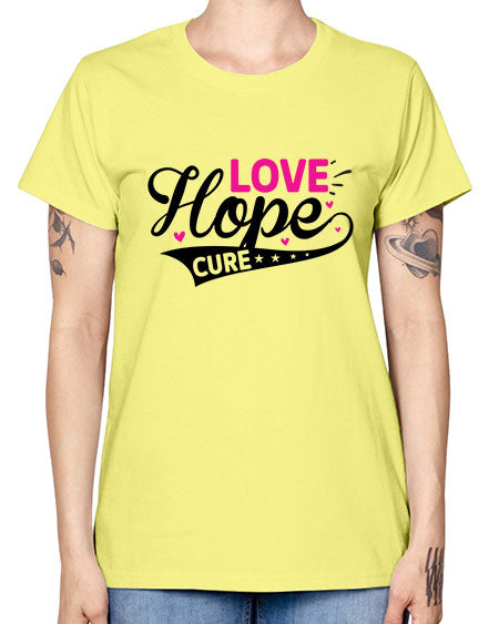 Love Hope Cure 14# - breast cancer -  Missy T-Shirt
