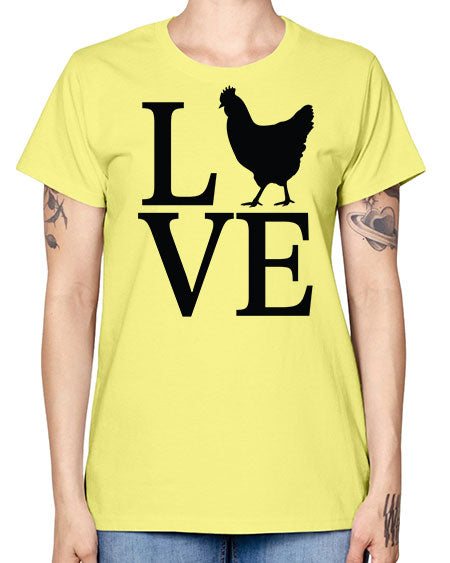 Love - chicken -  Missy T-Shirt