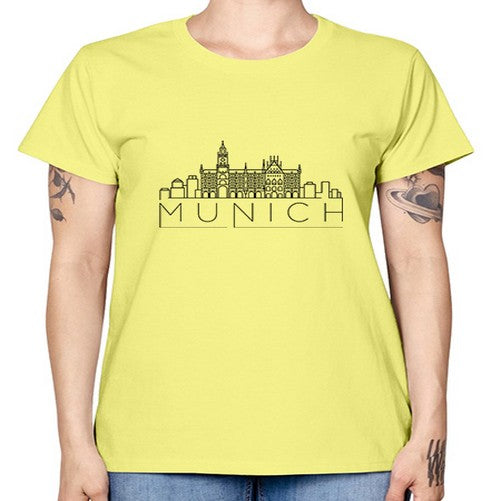 Munich Minimal Skyline 1386# - cities -  Missy T-Shirt