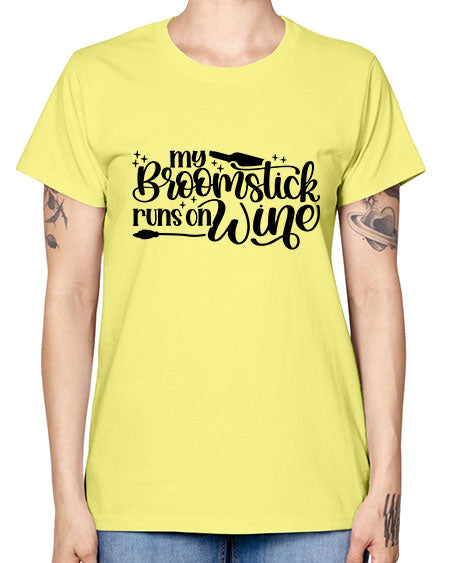 My Broomstick Runs On Wine Style 34# - beauty - fashion -  Missy T-Shirt