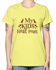 My Kids Have Paws Style 22# - cats -  Missy T-Shirt