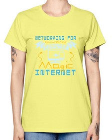 Networking for dummies your computer magic internet 22# - computer -  Missy T-Shirt