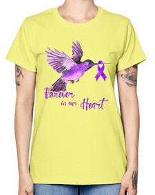 No One Figh Alone Ribbon Alzheimer 201# - alzheimers -  Missy T-Shirt