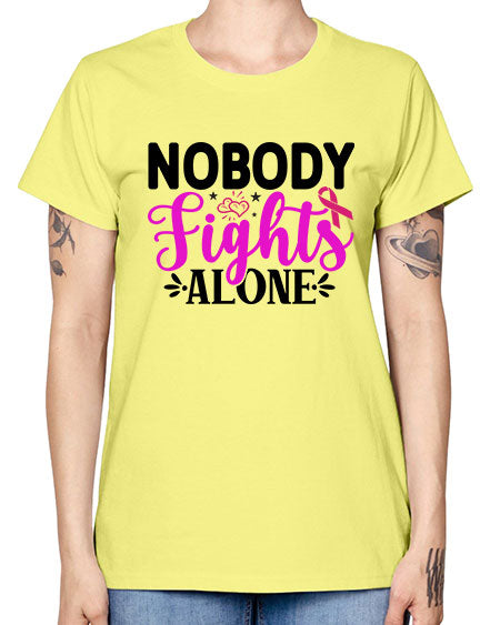 Nobody Fights Alone 12# - breast cancer -  Missy T-Shirt