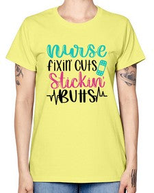 Nurse Fixin Cuts Stickin Style Style 1153# - nurse -  Missy T-Shirt
