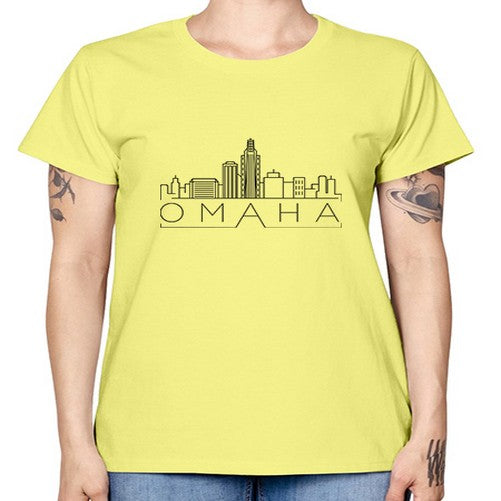Omaha Minimal Skyline 1530# - cities -  Missy T-Shirt