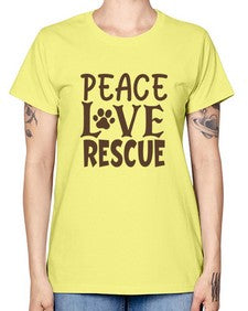 Peace Love Rescue Style 23# - cats -  Missy T-Shirt