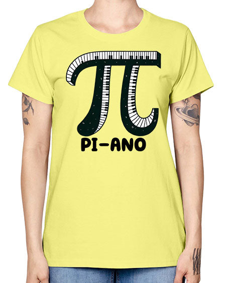 Piano Funny Math Music Sublimation 37# - pi -  Missy T-Shirt