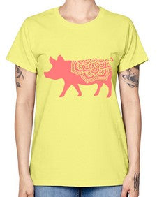 PigMandala 985# - mandala -  Missy T-Shirt