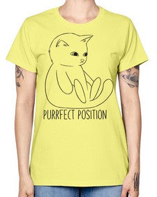 Purrfect Position - cats -  Missy T-Shirt