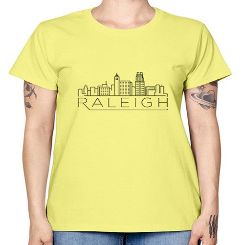 Raleigh Minimal Skyline 1707# - cities -  Missy T-Shirt