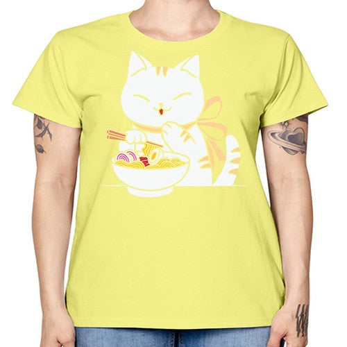 Ramen Cat Kawaii Anime Tee Japanese 280# - anime -  Missy T-Shirt