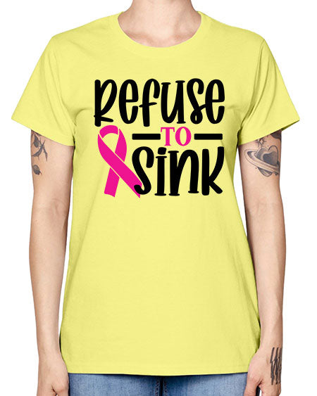 Refuse to Sink 9# - breast cancer -  Missy T-Shirt