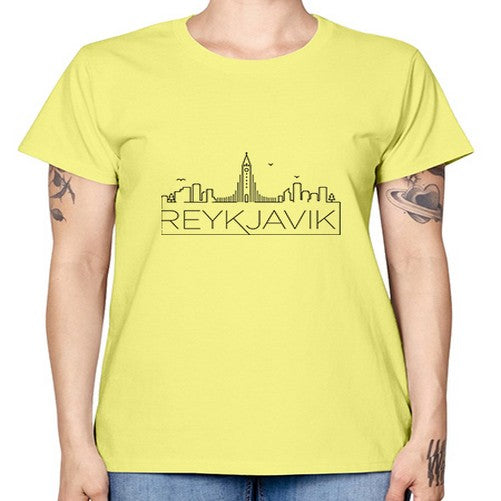 Reykjavik Minimal Skyline 1715# - cities -  Missy T-Shirt