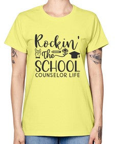 Rockin The School Counselor Life 774# - librarian -  Missy T-Shirt