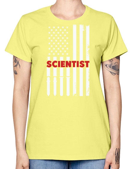ScientistUSAFlagScientistSkinite Scientist Skinite 38# - general science -  Missy T-Shirt
