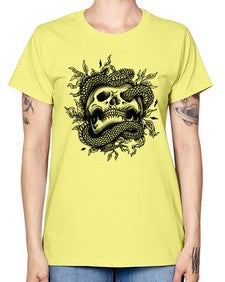 Snake Skull 1095# - skull and bones -  Missy T-Shirt
