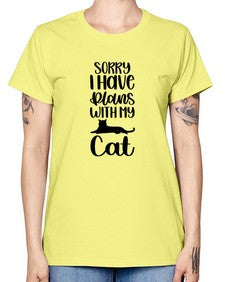 Sorry I Have Plans Style 105# - cats -  Missy T-Shirt