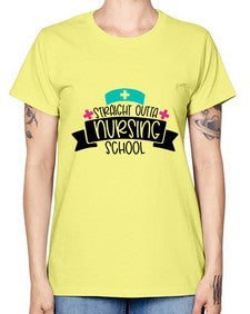 Straight Outta Nursing School Style Style 1425# - nurse -  Missy T-Shirt