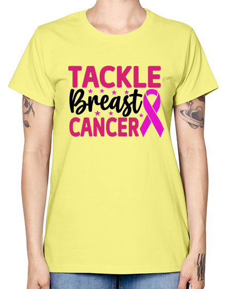 Tackle Breast Cancer 5# - breast cancer -  Missy T-Shirt