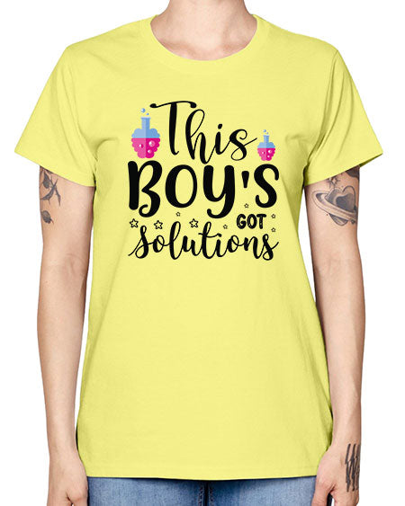 This Boy s Got Solutions 20# - general science -  Missy T-Shirt