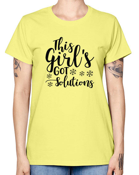 This Girl s Got Solutions 17# - general science -  Missy T-Shirt