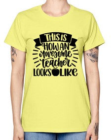 This Is How An Awesome Style 1542# - teacher -  Missy T-Shirt