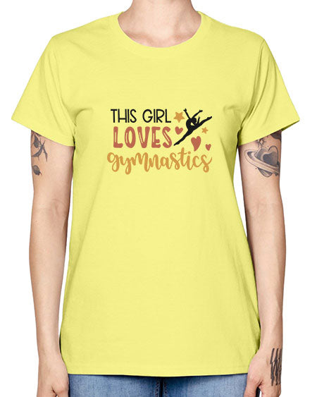 This girl loves gymnastics - cheer -  Missy T-Shirt