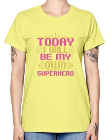 Today i will be 255# - cartoon super hero -  Missy T-Shirt