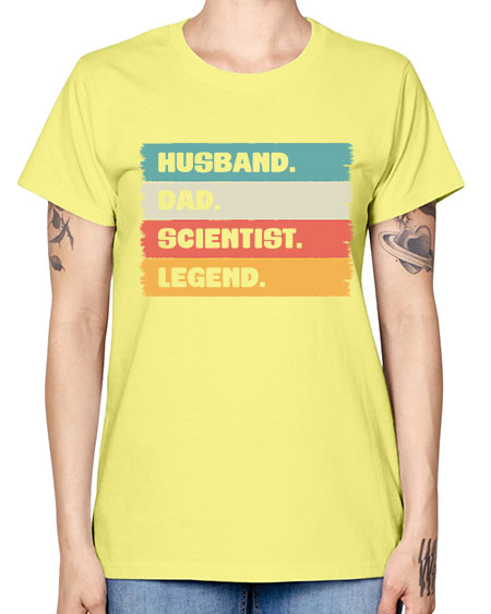 VintageHusbandDadScientistLegendScientistSkinite Scientist Skinite 14# - general science -  Missy T-Shirt