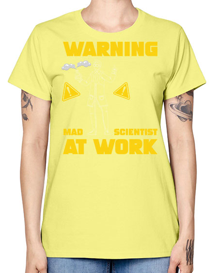 WarningMadScientistAtWorkScientistSkinite Scientist Skinite 13# - general science -  Missy T-Shirt